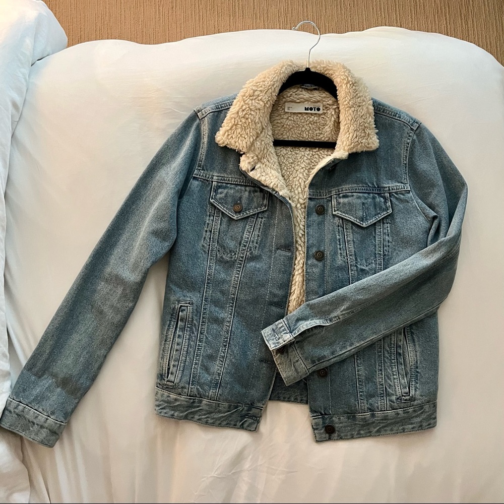 Toposhop moto denim jacket